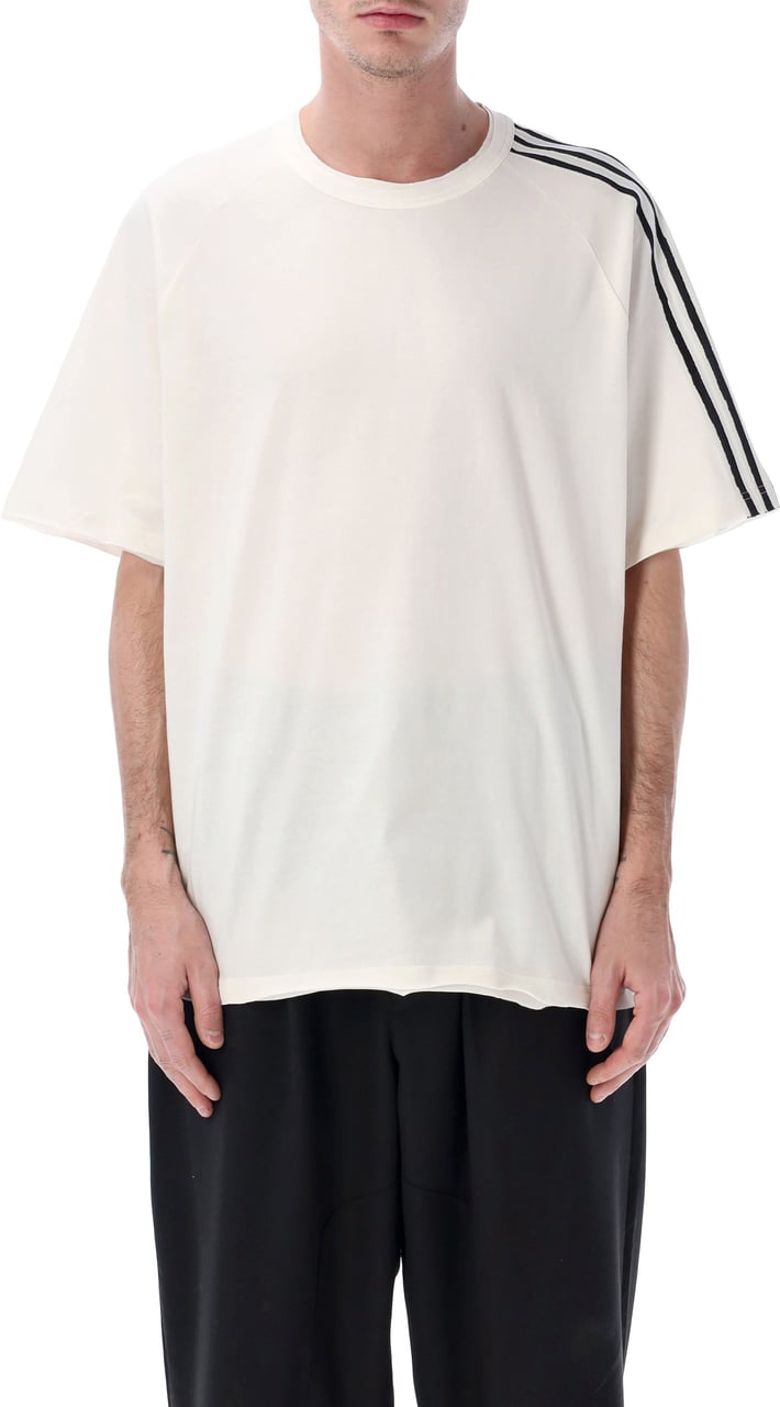 Y-3 Stripes S/S Tee Bianco Wit