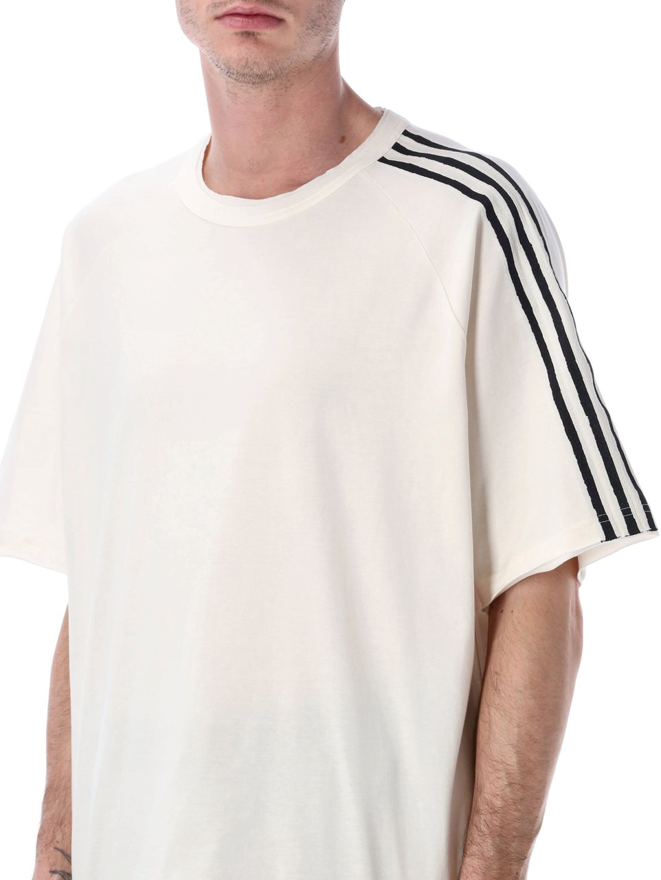 Y-3 Stripes S/S Tee Bianco Wit