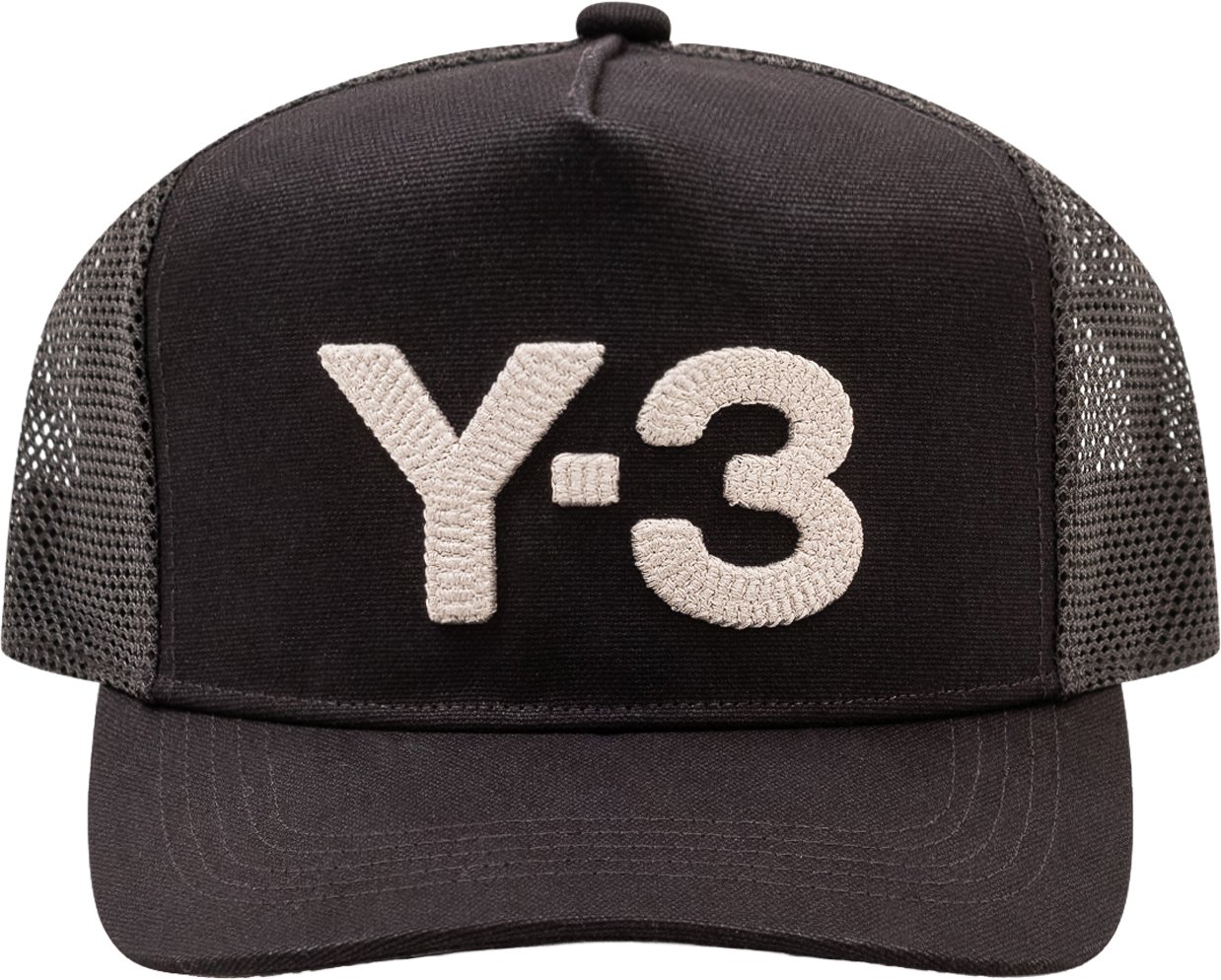 Y-3 Cappello Trucker con Logo Ricamato Zwart