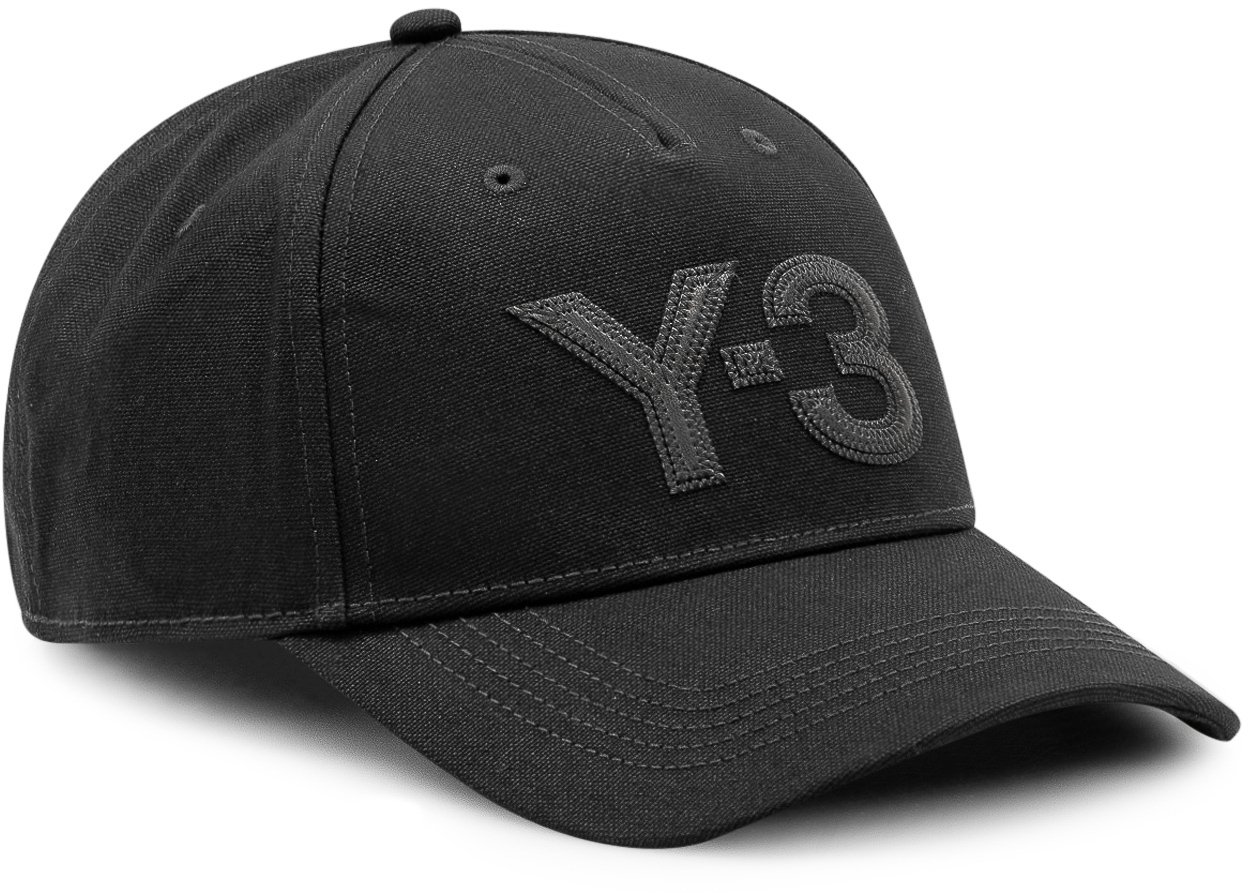 Y-3 Cappello Baseball con Ricamo Frontale Zwart