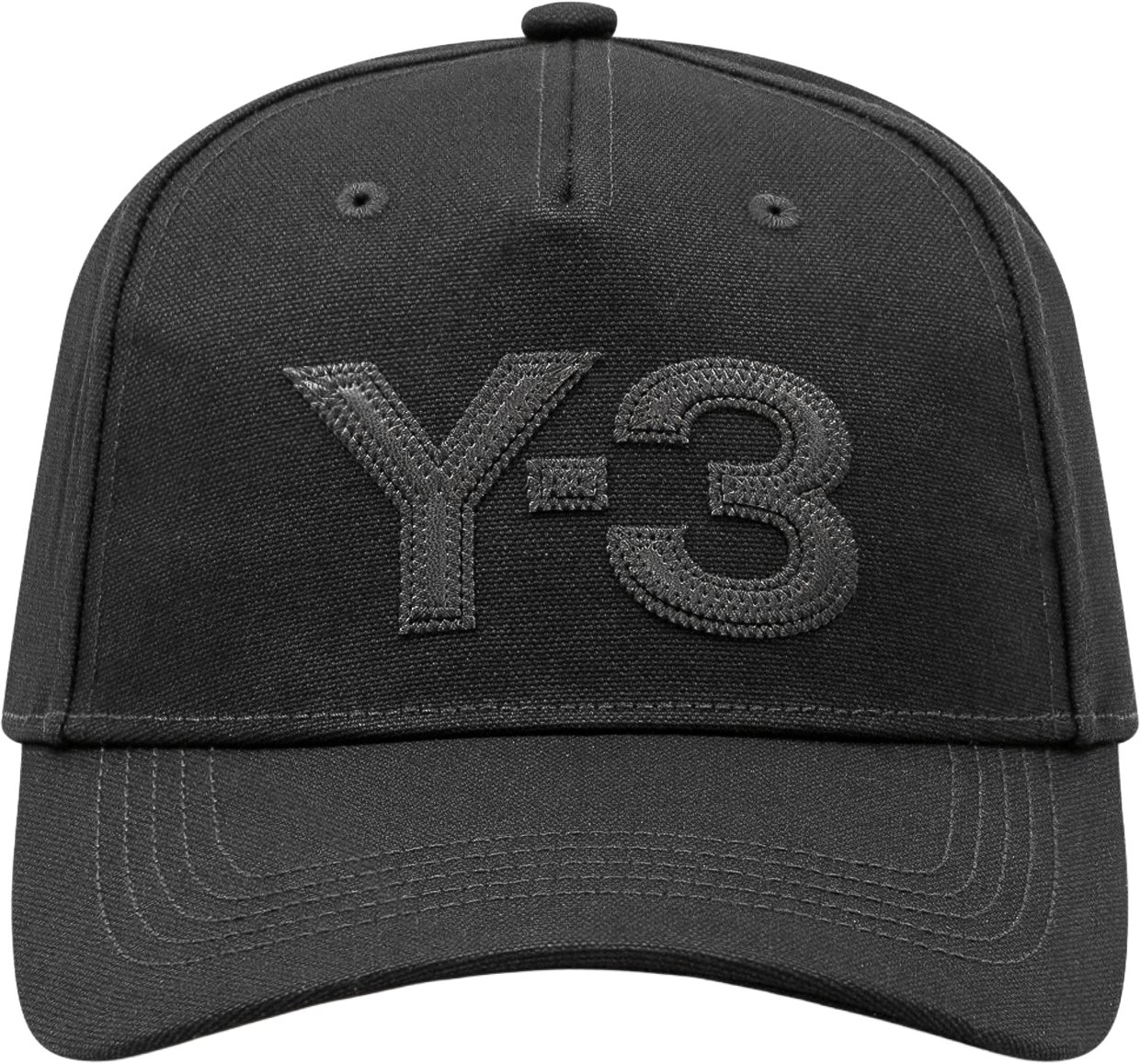 Y-3 Cappello Baseball con Ricamo Frontale Zwart