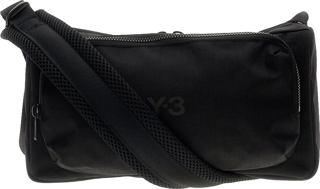 Y-3 Y3 Adidas Black nylon crossbody Zwart