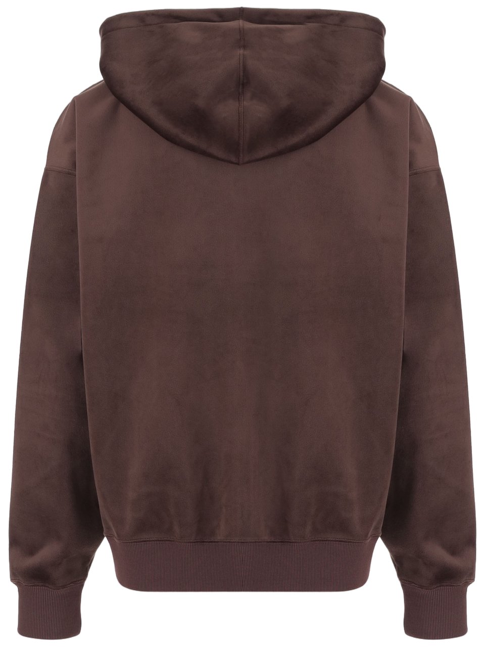 Y-3 Light Burgundy Ribbed Velvet Nylon Hoodie Grijs