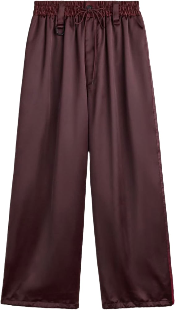Y-3 Trousers Red Maroon