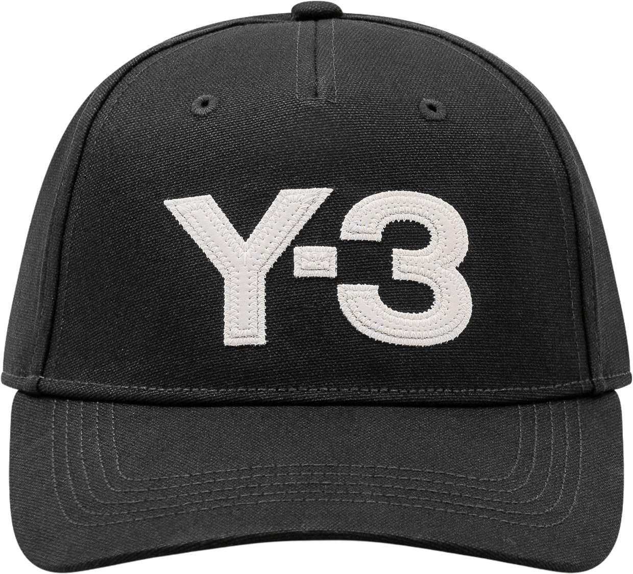 Y-3 Cappello Baseball con Logo Ricamato Zwart