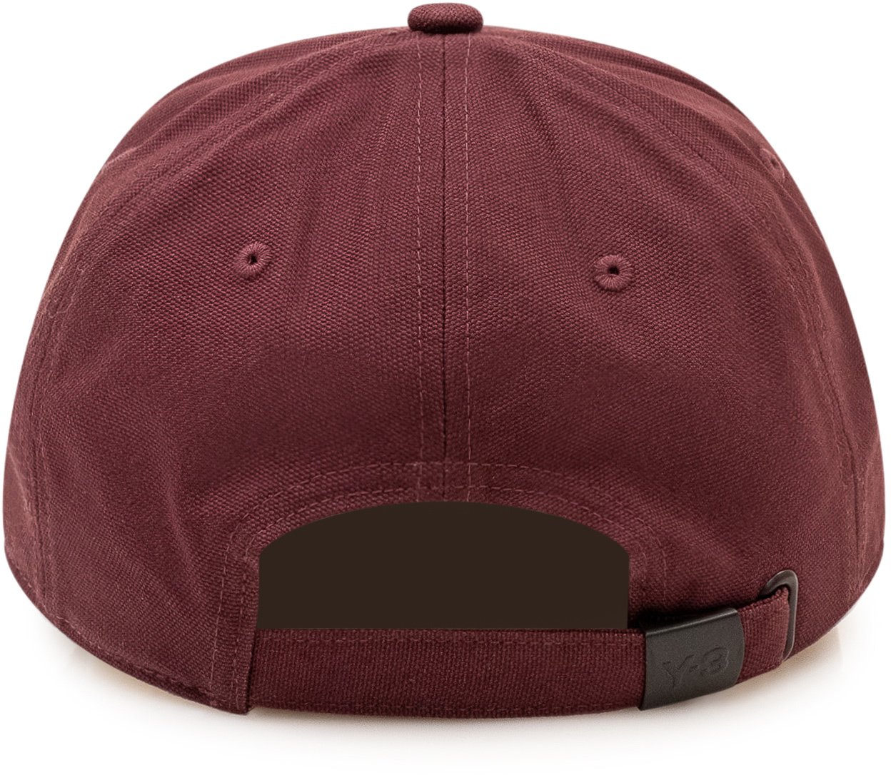 Y-3 Cappello Baseball con Lettering Ricamato Maroon