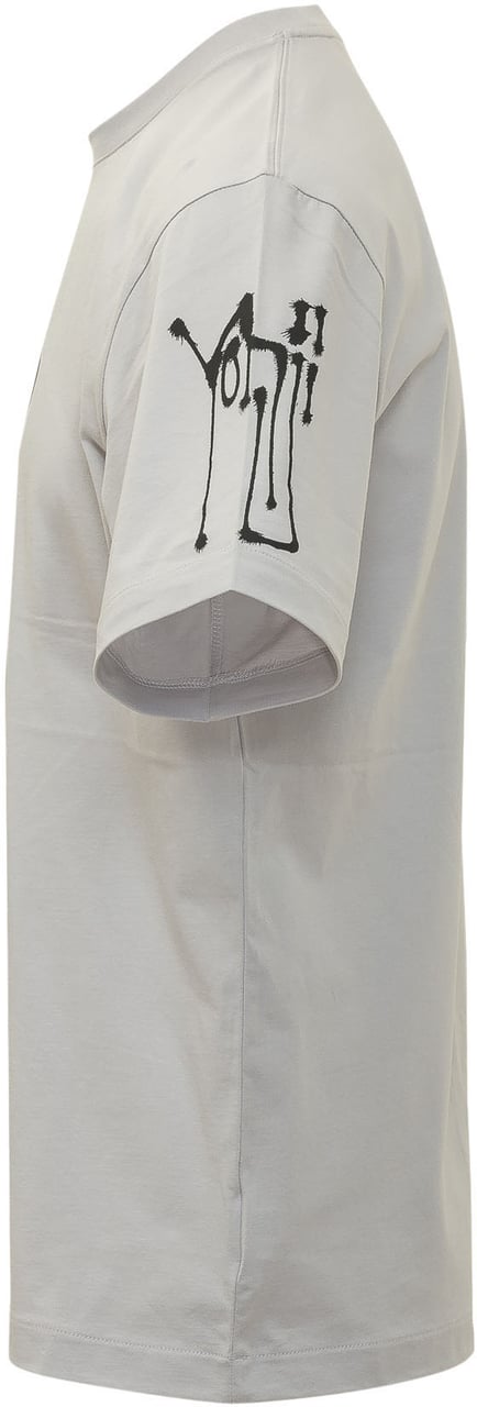 Y-3 T-shirt con Stampa Lettering Lichtgrijs