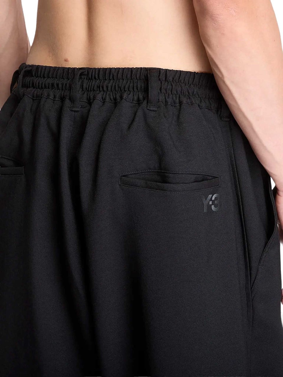 Y-3 Su Pleatd Pants Black Zwart