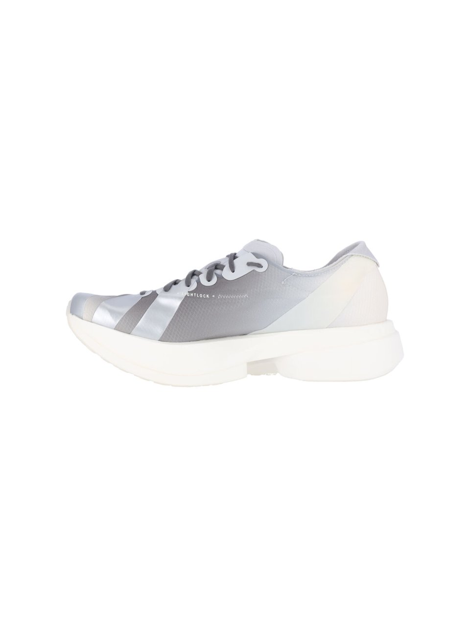 Y-3 Grey Fabric Sneakers with Rounded Toe and Lace-Up Detail Grijs