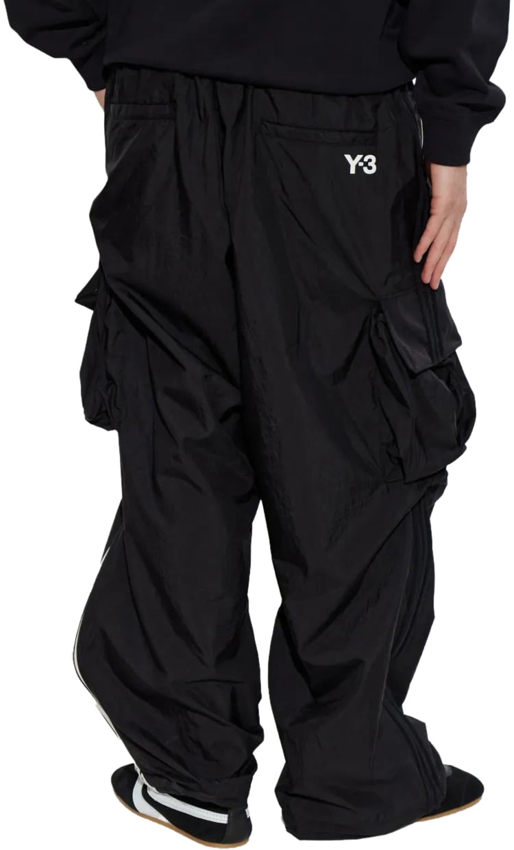 Y-3 pantalon cargo 3 bandes y 3 nylon wired Zwart