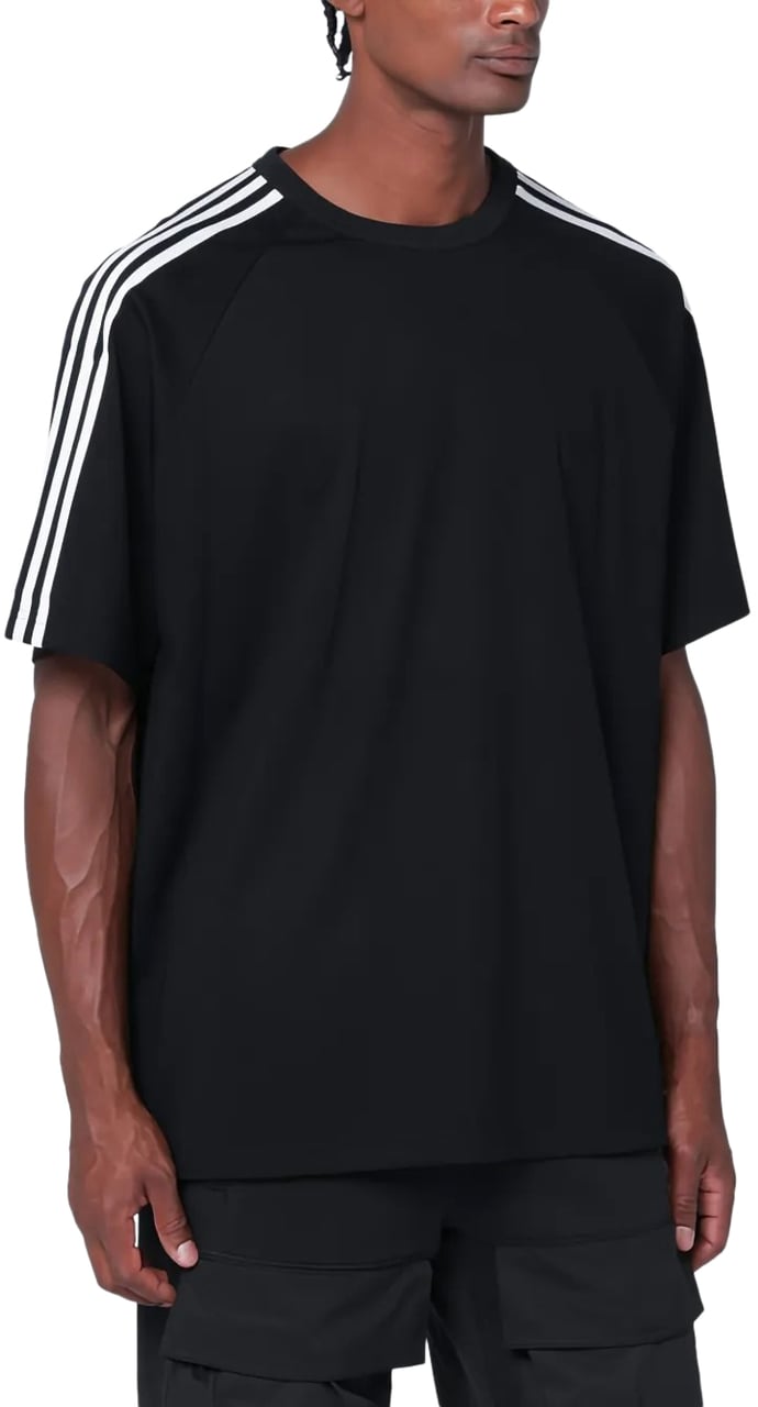 Y-3 t shirt manches courtes 3 bandes y 3 2 Zwart