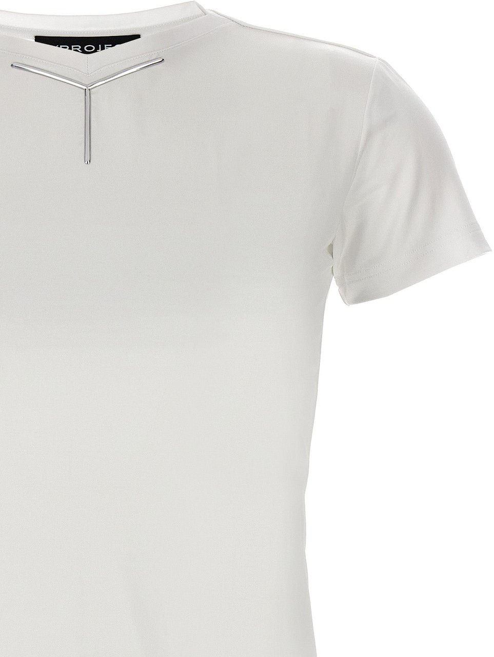 Y-project Y/PROJECT White Viscose T-Shirt Zwart