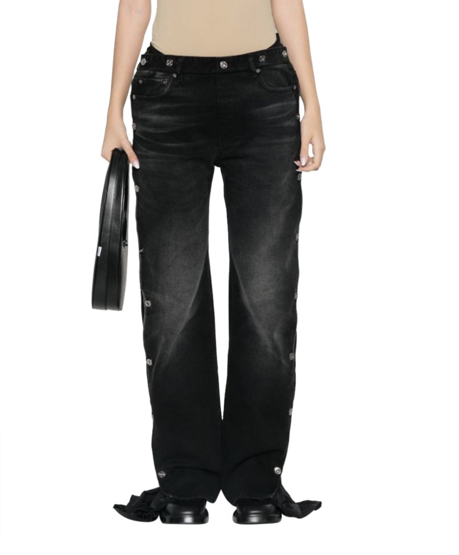 Y-project Collapsed Waist Jeans Faded Black/black Zwart