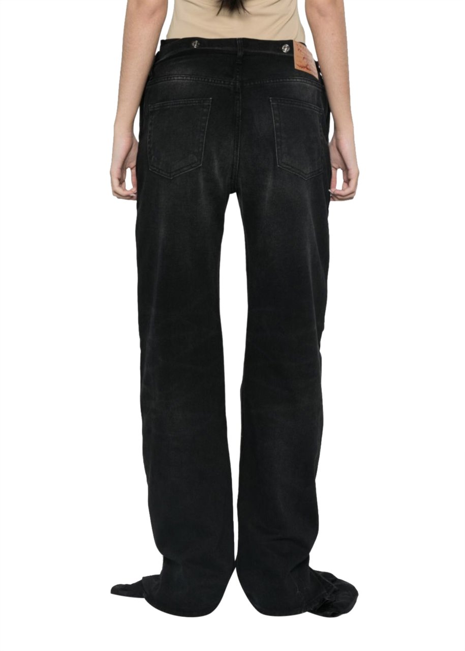 Y-project Collapsed Waist Jeans Faded Black/black Zwart
