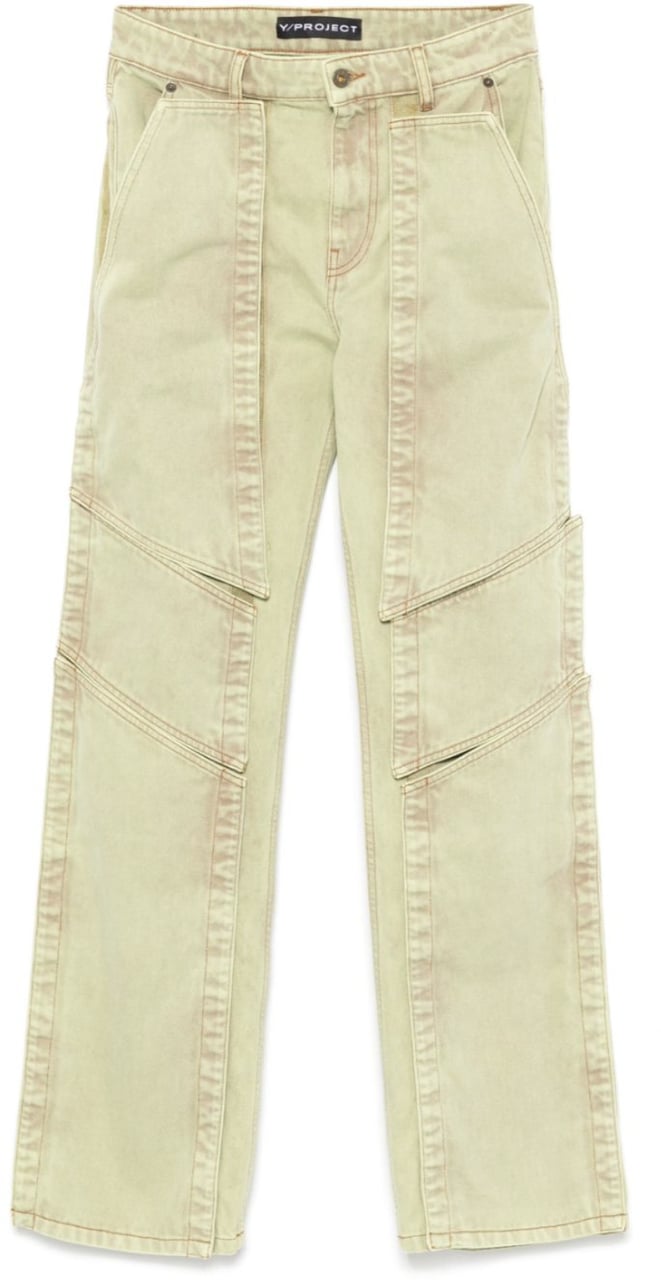 Y-project Velcro Multi Panel Jeans Light Green Groen