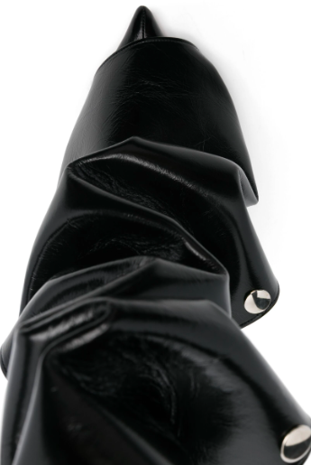 Y-project Snap Boots Crackeled Black Zwart