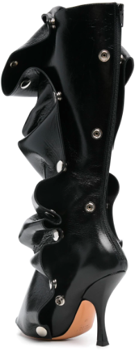 Y-project Snap Boots Crackeled Black Zwart