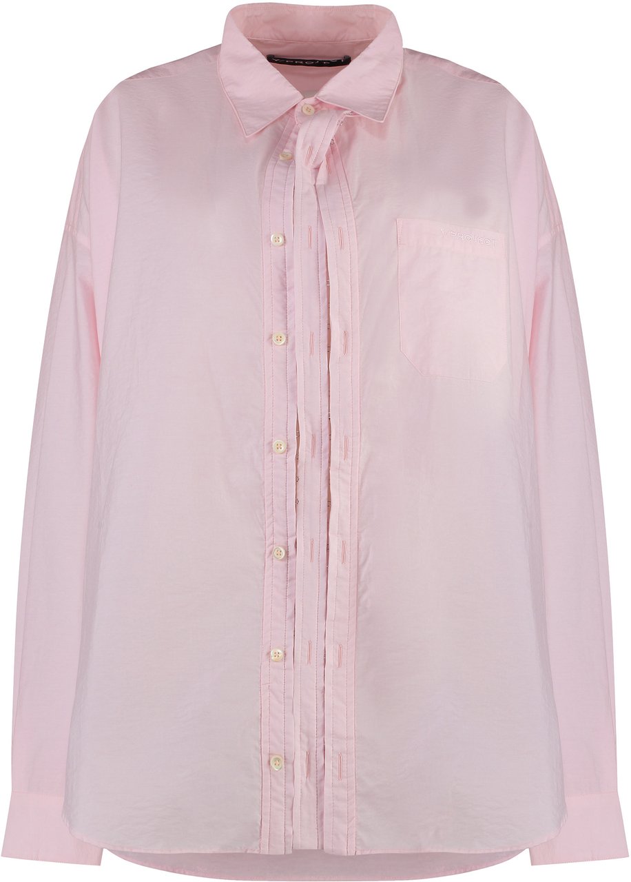 Y-project Stretch cotton shirt Roze