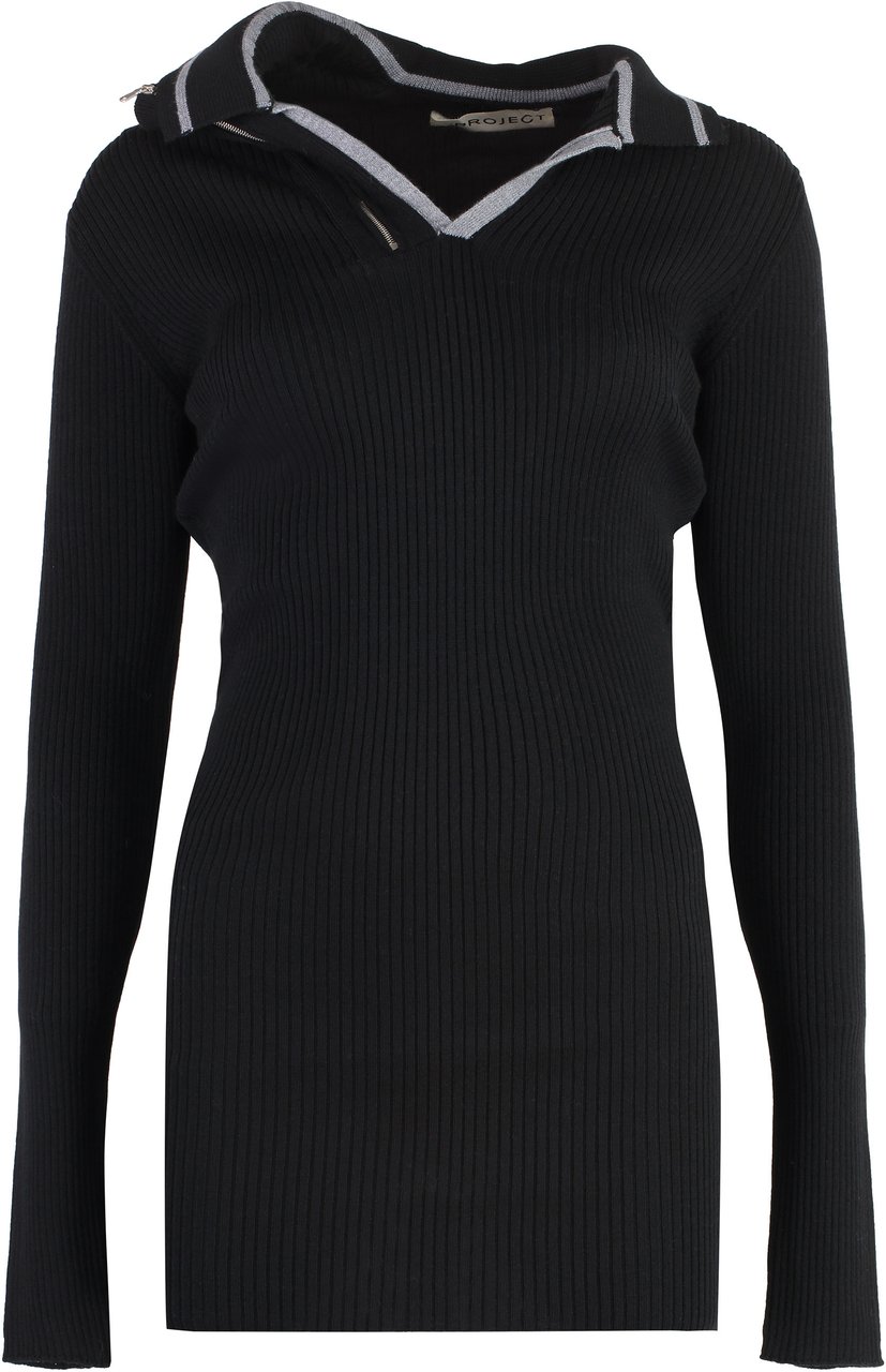 Y-project Knitted dress Zwart