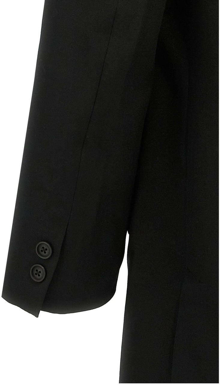 Yohji Yamamoto Black Wool Blazer Zwart