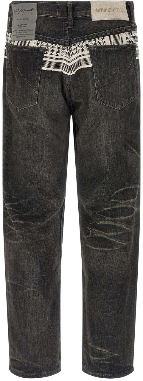 Yohji Yamamoto Black Cotton Tapered Jeans Zwart