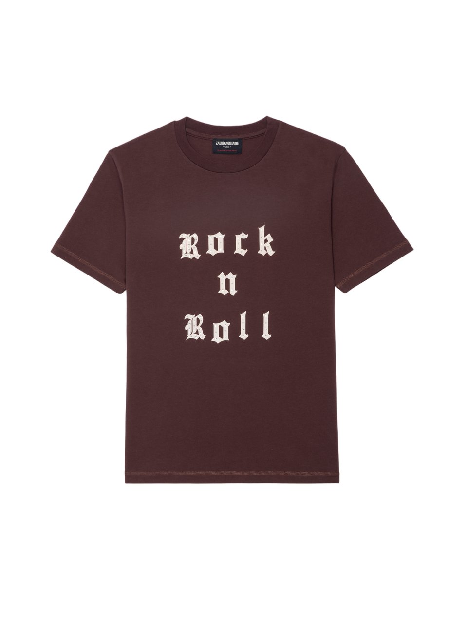 Zadig&Voltaire Burgundy Rock N Roll T-Shirt Zwart