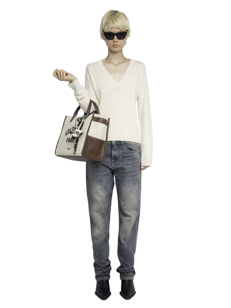 Zadig&Voltaire Heart Patch Detail Wool Sweater Neutraal