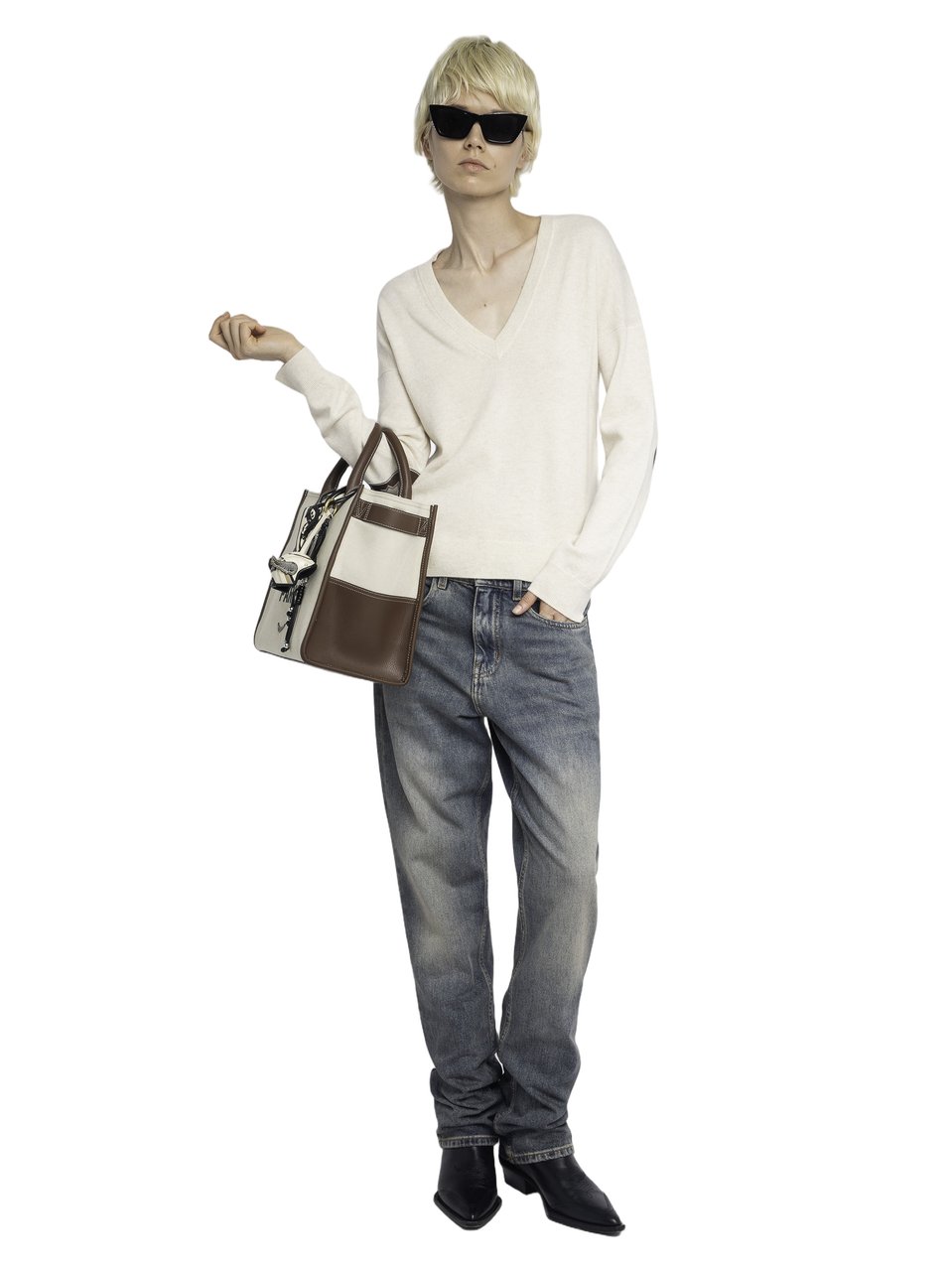 Zadig&Voltaire Heart Patch Detail Wool Sweater Neutraal
