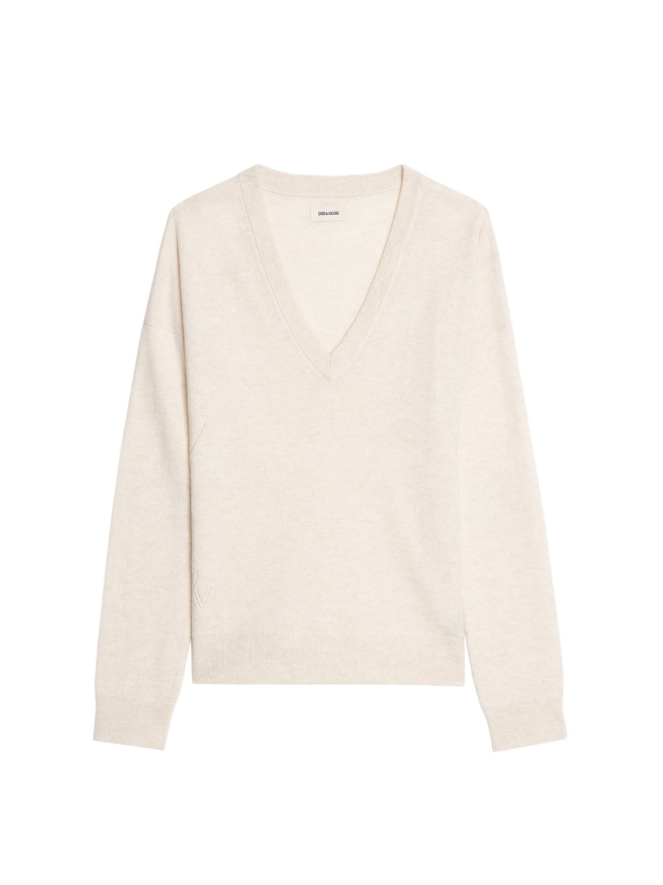 Zadig&Voltaire Heart Patch Detail Wool Sweater Neutraal