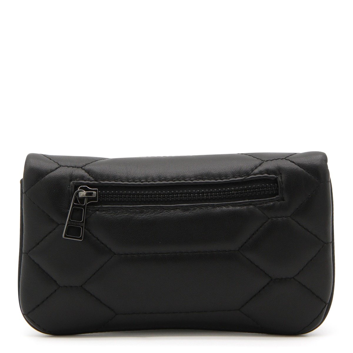 Zadig&Voltaire Rock Nano XL Mat Scale Black Leather Shoulder Bag Zwart