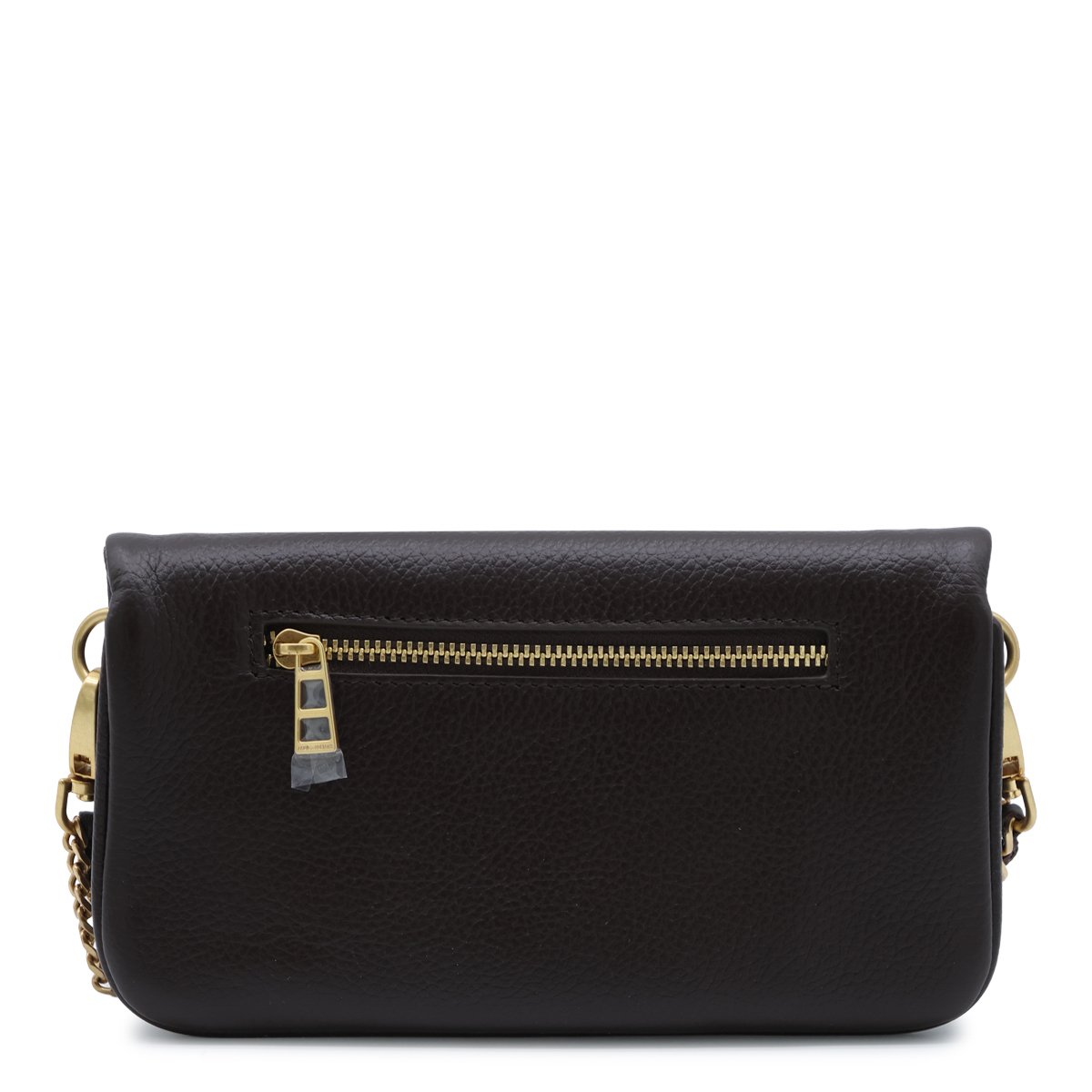 Zadig&Voltaire Rectangular Textured Handbag with Fold-Over Flap Zwart