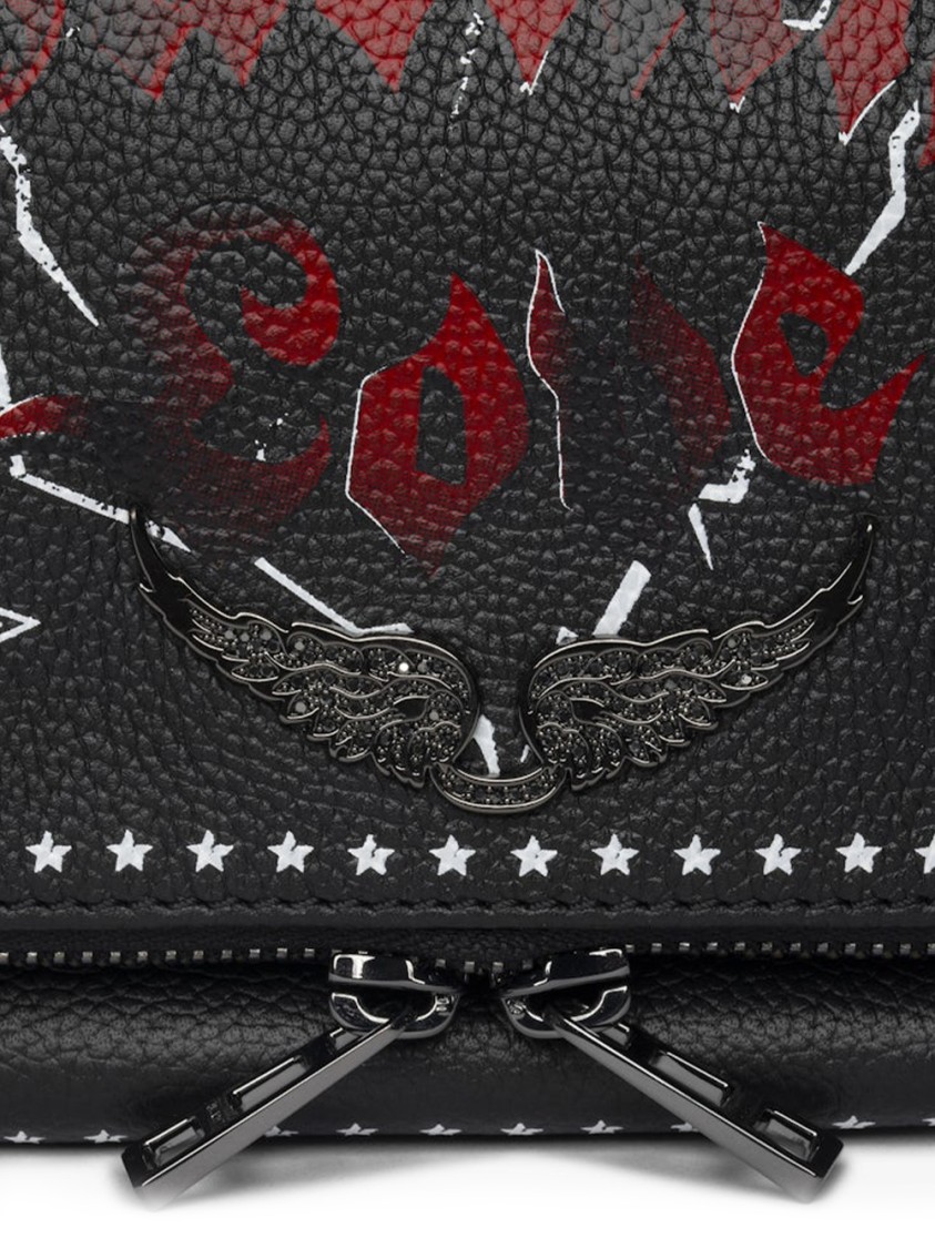 Zadig&Voltaire Textured Black Clutch Bag Zwart