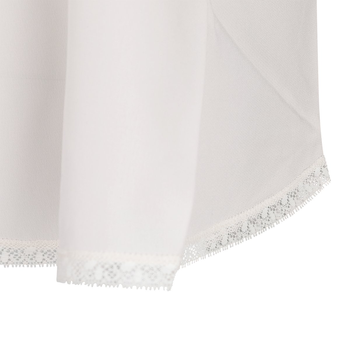 Zadig&Voltaire Silk V-Neck Top With Intricate Lace Detail Wit