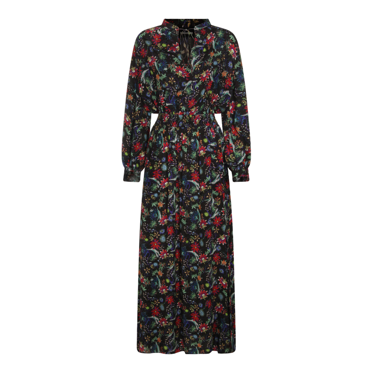 Zadig&Voltaire Intricately Floral Printed Maxi Dress Zwart