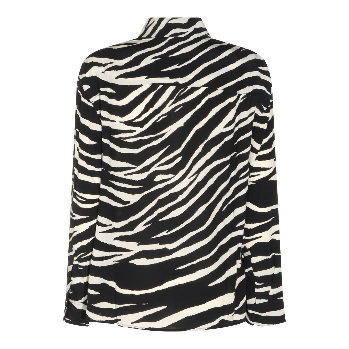 Zadig&Voltaire Animal Print Viscose Shirt with Button-Down Front Zwart