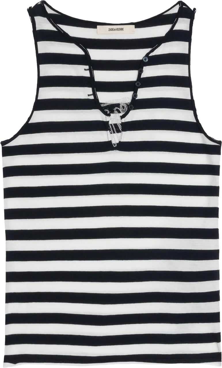 Zadig et Voltaire Top Bianco/Nero Wit