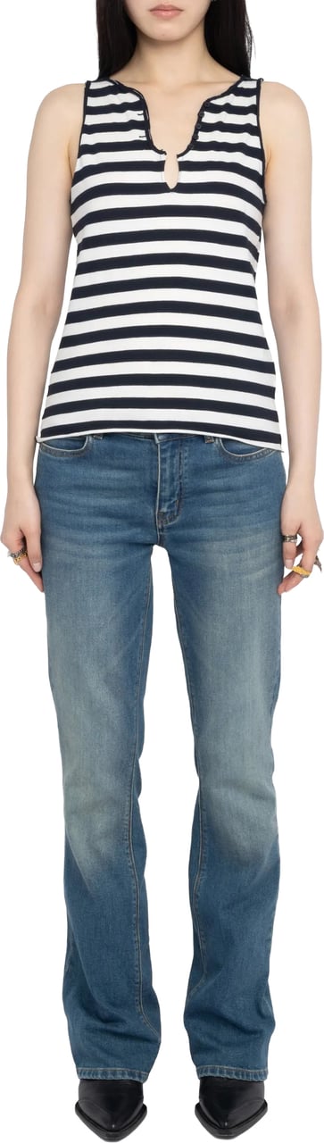 Zadig et Voltaire Top Bianco/Nero Wit