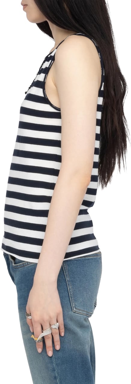 Zadig et Voltaire Top Bianco/Nero Wit