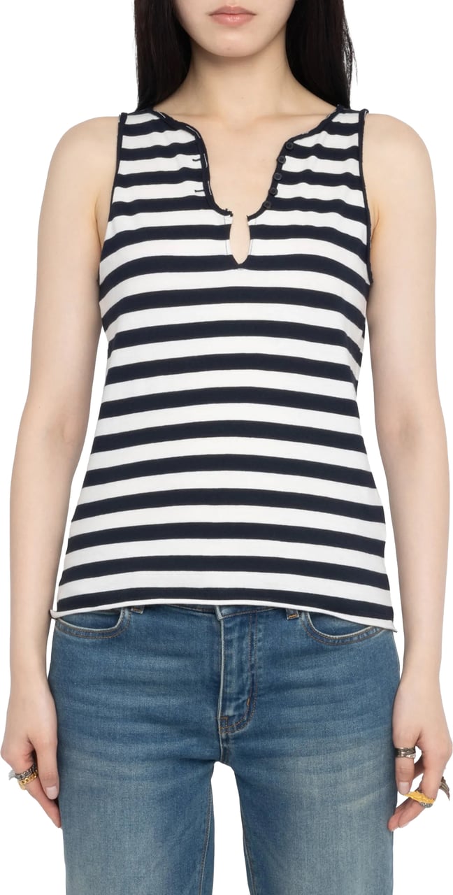 Zadig et Voltaire Top Bianco/Nero Wit