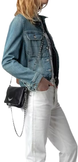 Zadig et Voltaire Rock Grained Leather Noir Zwart
