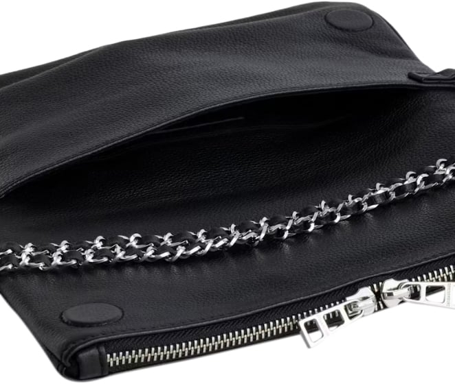 Zadig et Voltaire Rock Grained Leather Noir Zwart