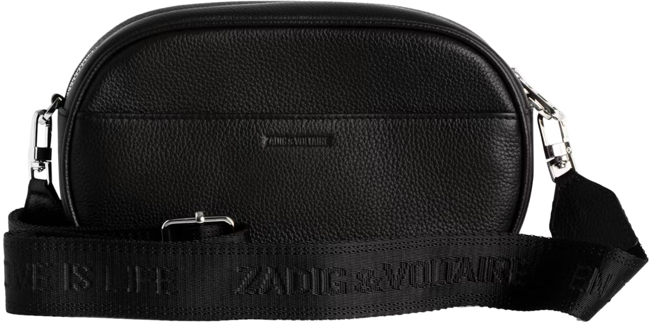 Zadig et Voltaire Rock With You Grained Leather Black Zwart