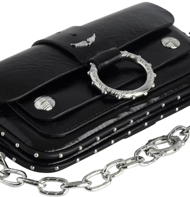 Zadig et Voltaire Kate Wallet Vintage Patent Black Zwart
