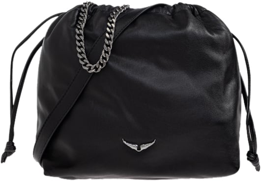 Zadig et Voltaire Rock Today Smooth Lambskin Black Zwart