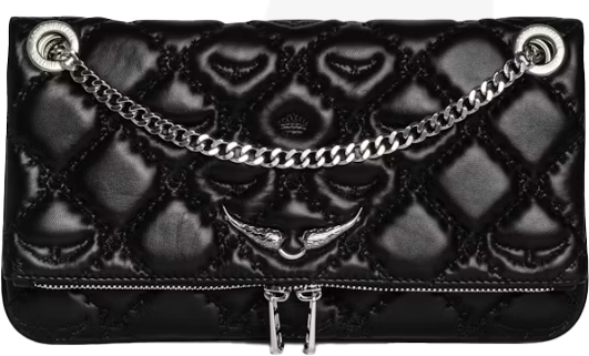 Zadig et Voltaire Rock Ii Quilted Monogram Black Zwart