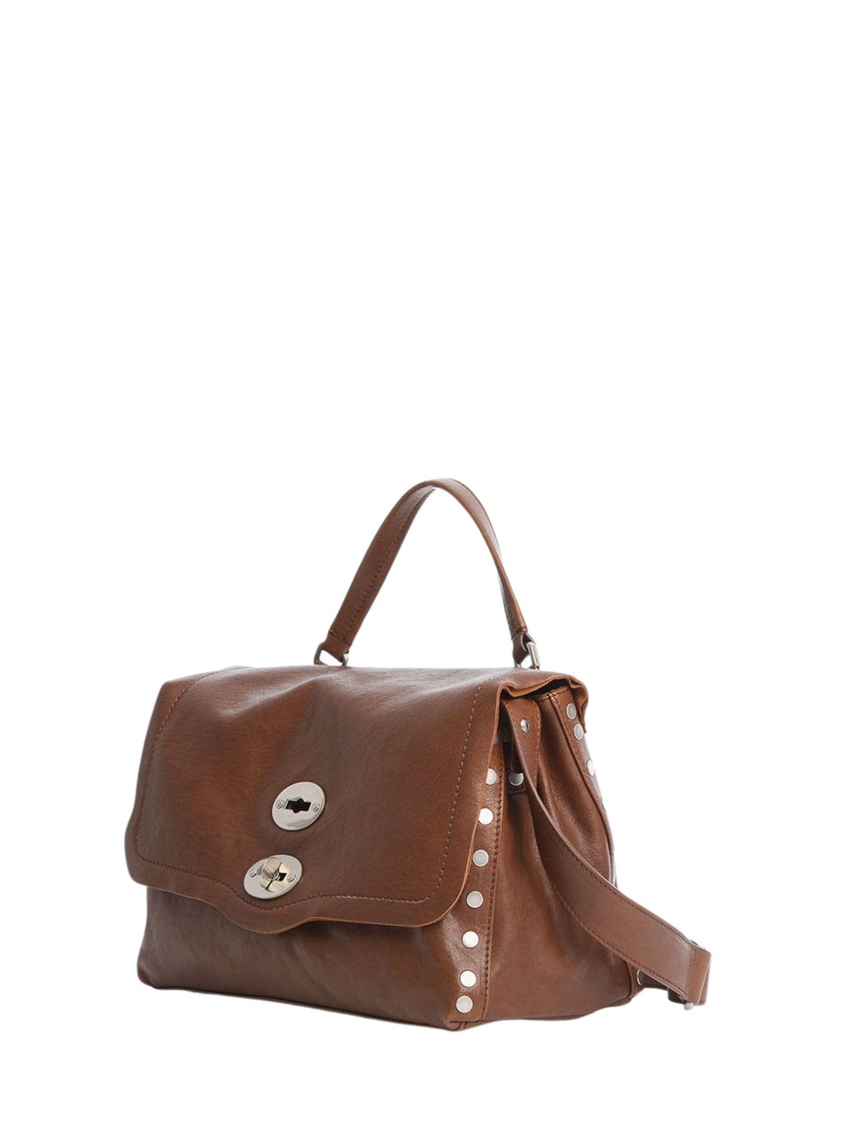 Zanellato Tobacco Postina Baby Leather Shoulder Bag Bruin