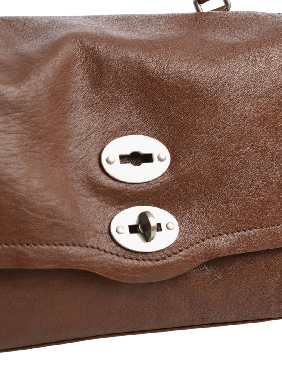 Zanellato Tobacco Postina Baby Leather Shoulder Bag Bruin