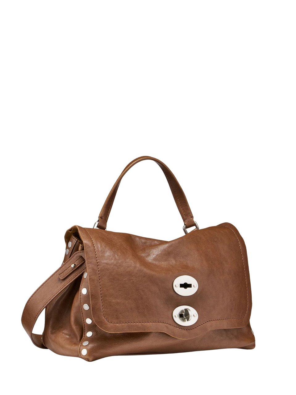 Zanellato Tobacco Postina Leather Shoulder Bag Bruin