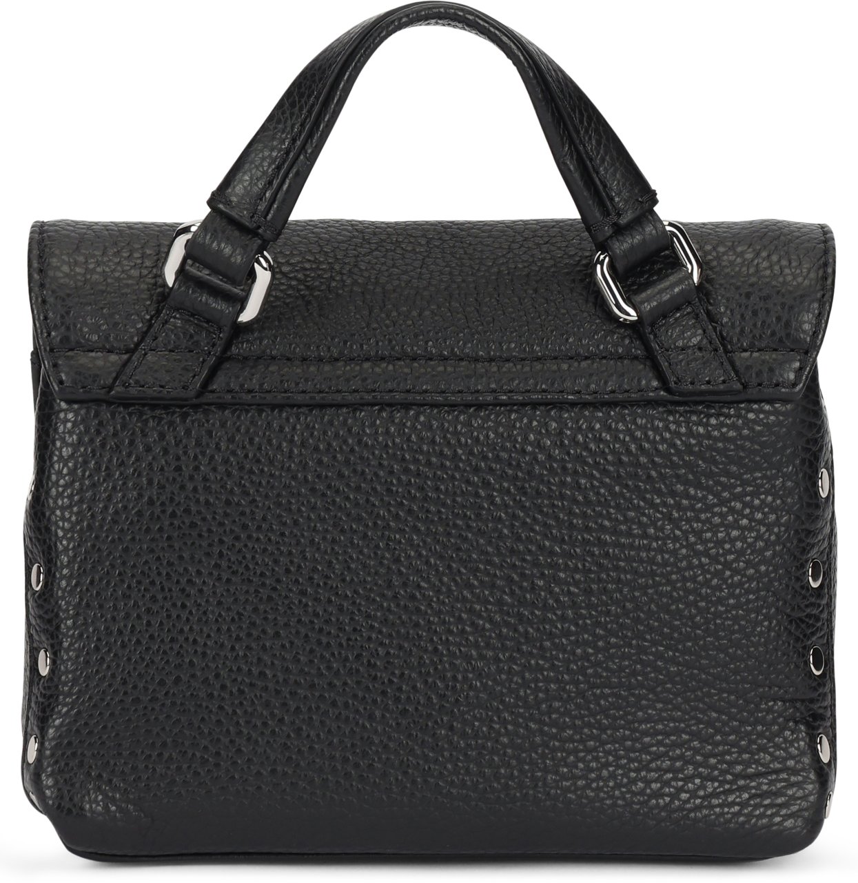 Zanellato Postina bag baby in hammered leather Zwart