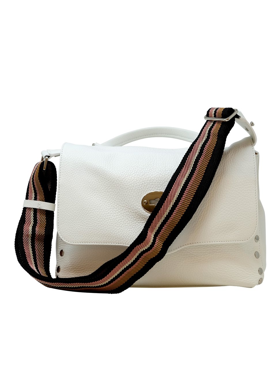 Zanellato ZANELLATO 068010-0050000-Z1190 WHITE POSTINA DAILY S GIORNO S LEATHER HANDBAG Wit